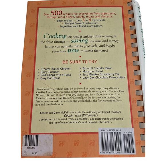 Busy Woman's Cookbook Set by Gene McFall and Sharon McFall (2003, Spiral) - Picture 4 of 6